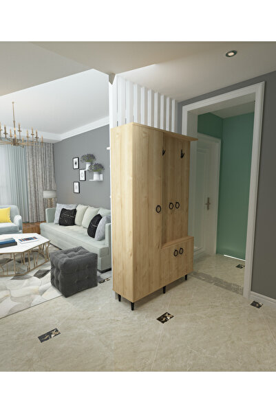 DECOMECH Andy Aynasız Kapaklı Portmanto-Safirmeşe