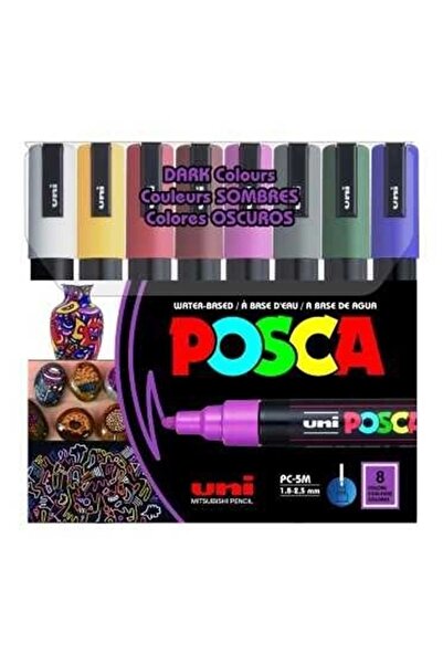 Uni Posca 1.8-2.5 Subazlıpostermarkörükoyurenk 8li