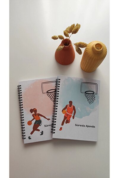 beticraft Basketbol Temalı Spiralli 15x21 cm Haftalık Planlayıcı defter