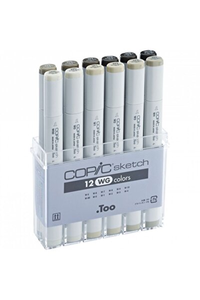 Copic Sketch Marker Set of 12 Warm Gray Tones