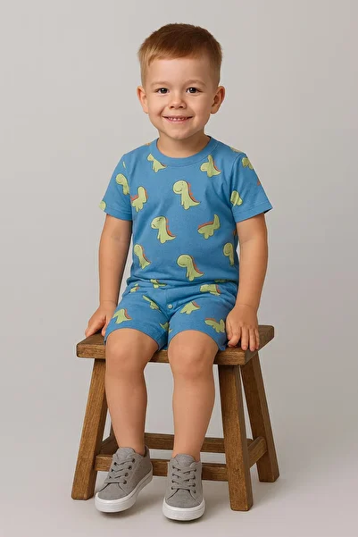 aden kids Dinosaur Printed Summer Pajamas Set