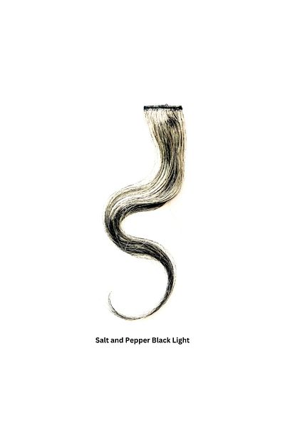 keep calm Salt and Pepper Black Light Hair Wavy Single Highlight