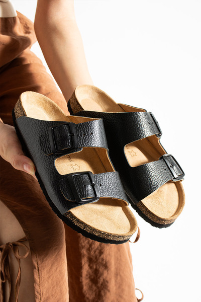 Mycorni Gerçek Dogal Mantar Unisex Çift Toka Atomik hakiki Deri