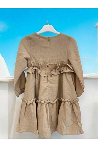 Zekids Κοριτσίστικο βαμβακερό εποχιακό φαρδύ φόρεμα με βολάν