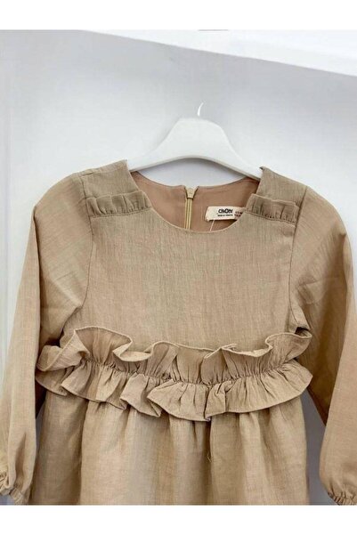 Zekids Κοριτσίστικο βαμβακερό εποχιακό φαρδύ φόρεμα με βολάν