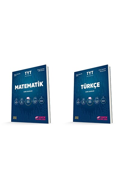 Esen Yayınları Esen Tyt Matematik + Türkçe Soru Bankası Seti 2 Kitap 2023