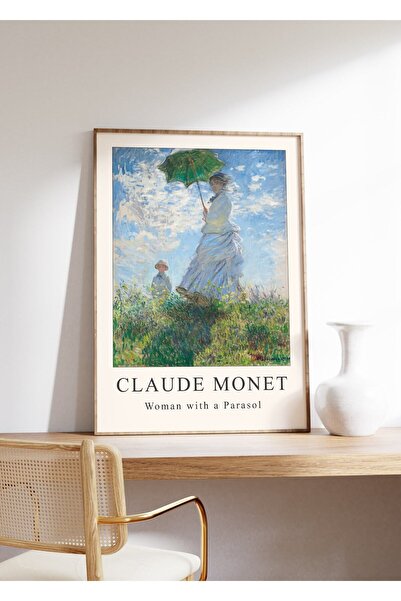 postick Art Estetik Duvar Dekor Ev Ofis Salon Modern Tasarım Claude Monet Wom...
