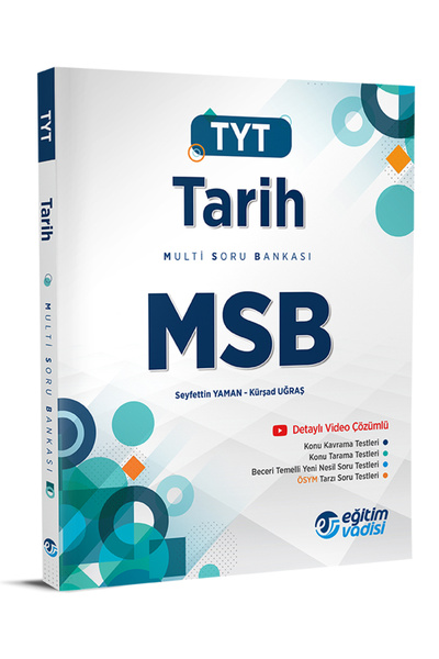 Eğitim Vadisi 2024 Tyt Tarih Msb Multi Soru Bankası