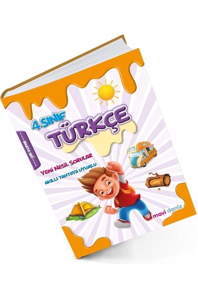 Mavi Deniz Yayınları Mavi Deniz 2024 4. Sınıf Türkçe Yeni Nesil Sorular 2024