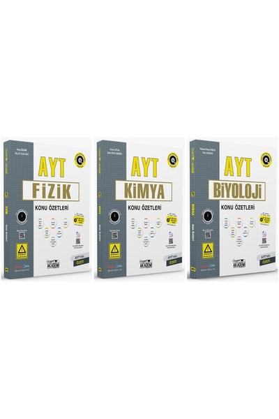 Üçgen Akademi Üçgen Akademi 2024 Ayt Fizik + Kimya + Biyoloji Konu Özeti Seti...