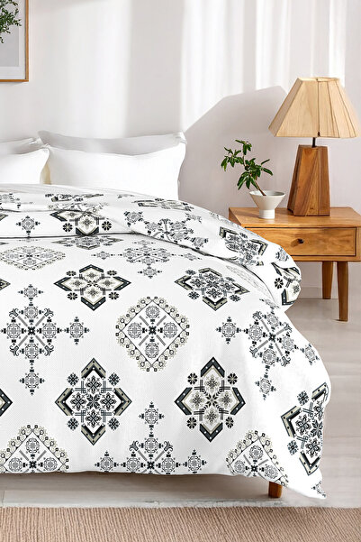 Lorien Crystal Patterned, Jacquard and Printed 100% Cotton Double Pique (Bedding Cover) – 195X235 cm