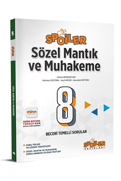 Spoiler Yayınları 8.sınıf Sözel Mantık Ve Muhakeme Beceri Temelli Sorular