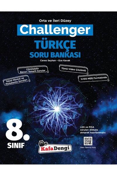 Kafa Dengi Yayınları LGS 8. Sınıf Challenger Türkçe Soru Bankası ve Telefon S...