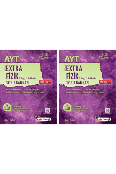 Kafa Dengi Yayınları Kafadengi 2025 Ayt Fizik Extra 1 Ve 2. Kitap Soru Bankas...