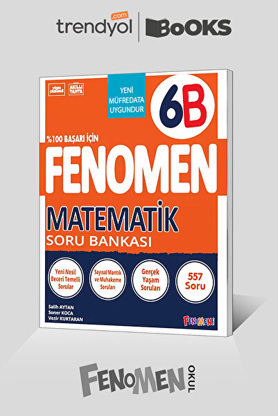 Fenomen Yayıncılık FENOMEN 6 Matematik B Soru Bankası *Güncel Baskı
