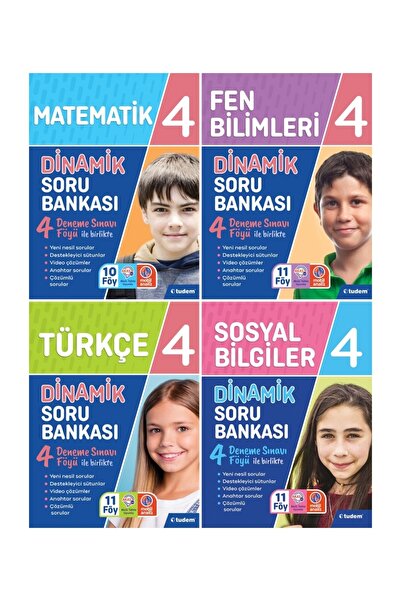 Tudem Yayınları Tudem 4. Sınıf Matematik + Türkçe + Sosyal Bilgiler + Fen Din...