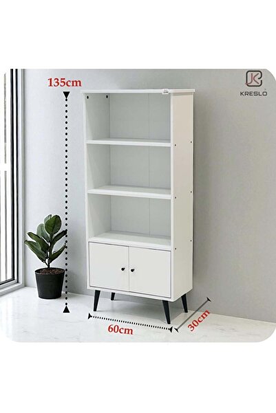 Generic دولاب تخزين خشب أبيض متعدد الأستخدام