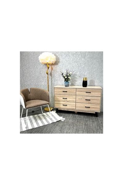Generic Wooden chest or dresser with 6 drawers 120 x 74 cm