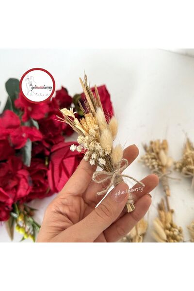 Gelincimherşey Set of 10 Fancy Boutonnieres for Groom and Friends