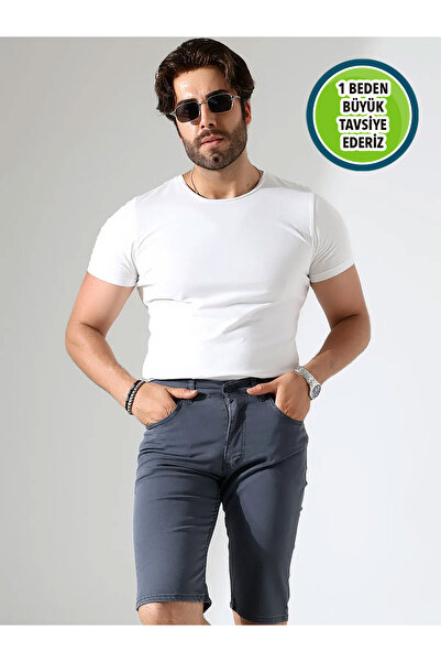 sports here Κλασικό τζιν πάνω από το γόνατο με σορτς λείανσης Capri