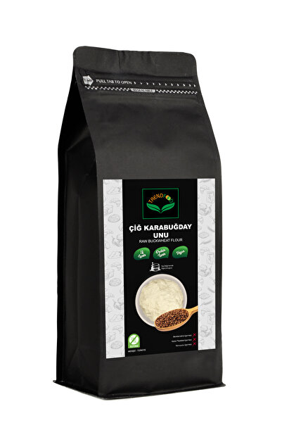 TREND FOOD 1 Kg %100 Doğal Çiğ Karabuğday Unu (RAW BUCKWHEAT FLOUR) Unu Taş Değirmende Taze Öğütülmüştür