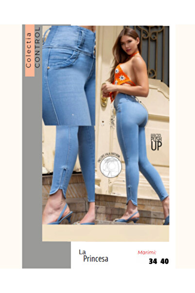 Divina Blugi modelatori cu corset și efect push-up real, fabricați în Columbia, model La Princesa