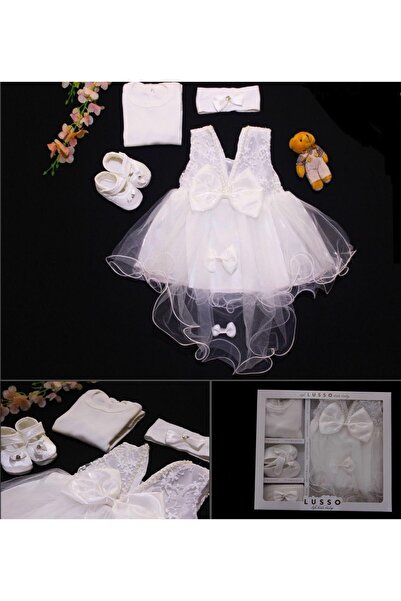 MİNİ İNOWESTA KİDS Kız bebek yeni doğan mevlütlük prensenses elbisesi takım k...