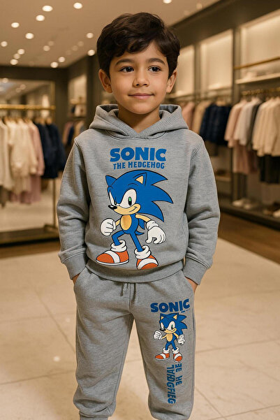 Argün kidss Yeni sezon unisex çocuk sonic sega baskılı eşofman takımı
