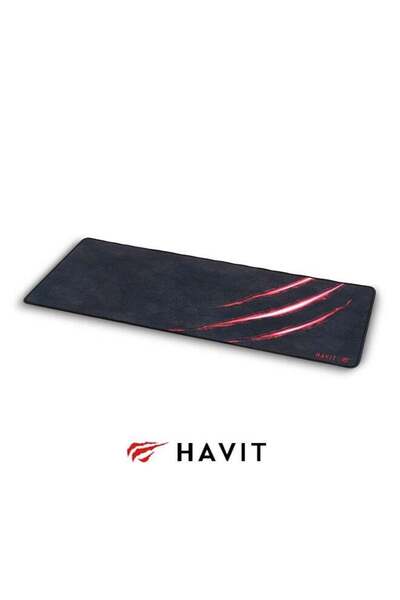 Havit لوحة ماوس للألعاب مع حواف، لوحة مكتب كمبيوتر كبيرة سوداء، 700 × 300 مم، لوحة مقاومة للماء، قابلة للطي، مناسبة