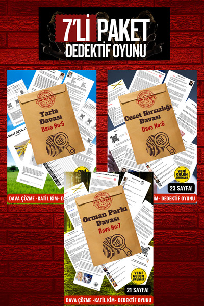 GameBulance 7-Pack Case Solving Murder - Economic Package Detective Game - Case Solving Game - Who Is the Killer Game