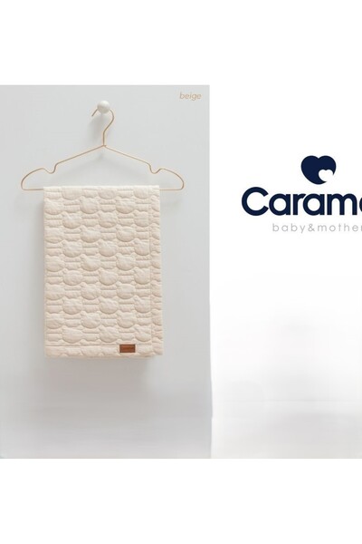 Caramell My Baby Kumsal Baby Blanket New Season Combed Cotton and Soft Textured 80X90 Capitone 2172