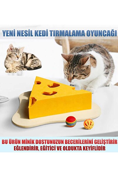 Genel Markalar Gissa Eğlenceli Kedi Oyun Evi - Peynir Dilimi Tasarım, Geliştirici Zeka oyunu