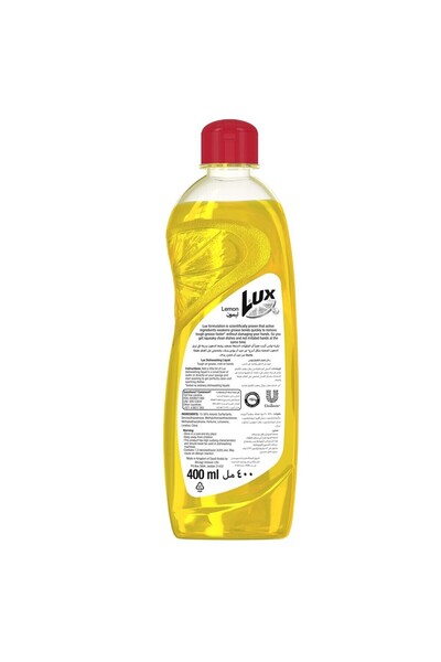 LUX Dishwashing Liquid Lemon 400ml – Powerful Grease Removal with Fresh Citrus