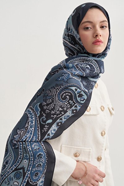 carell Liora Lacivert Nilla Pamuklu Şal