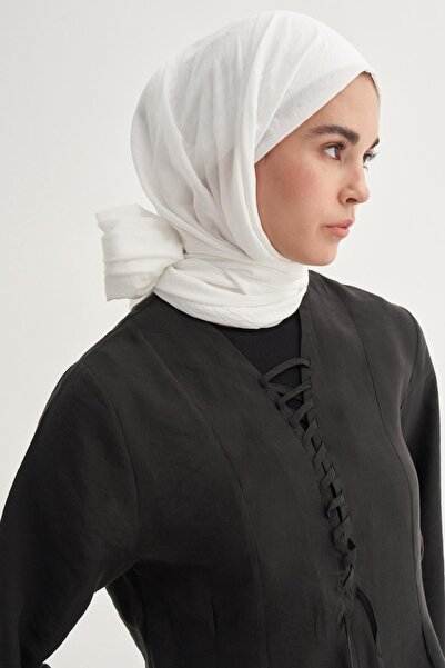 carell Organik Kırışık  Şal Ekru