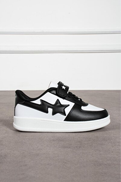 galya shoes أحذية مدرسية رياضية باللونين الأبيض والأسود للأطفال