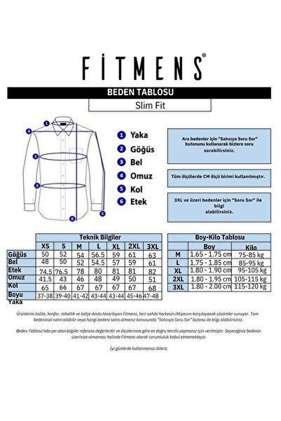 Fitmens Slim Fit Uzun Kol Saten Hediye Kutulu Kolay Ütülenebilir Erkek Gömlek FS-002968 - Mavi