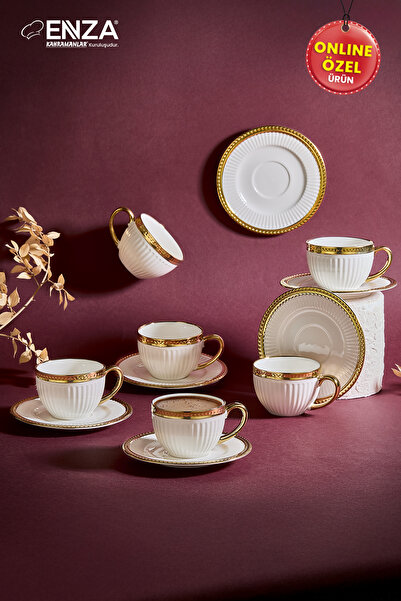 Enza Bergüzar 6’lı Porselen Fincan Takımı