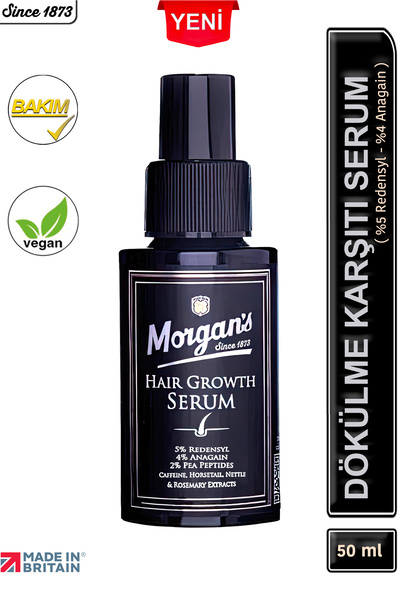 Morgan's Pomade Hair Growth Volume Serum - Dökülme Karşıtı Yenileyici Saç Uzatan Serum 50 ml