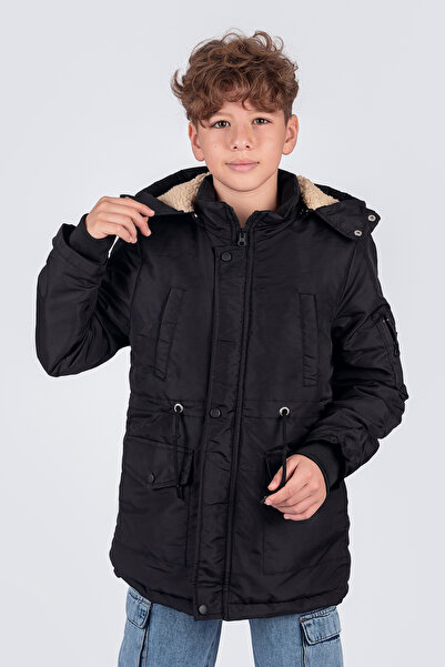 Zaziko Kids Палто с шнур за момче, подплатено с полар с двоен джоб 2059-Z