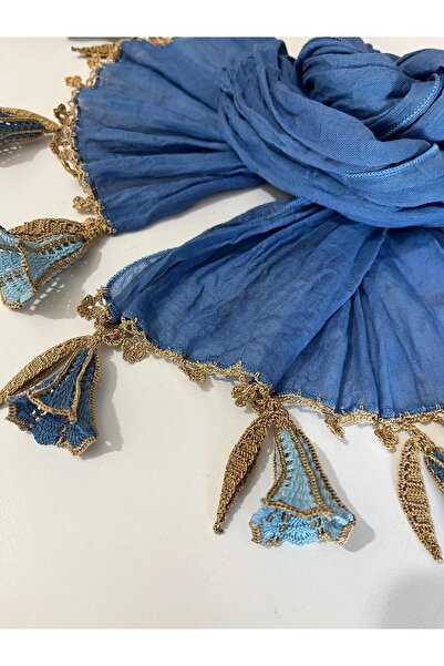 KAFTAN TAKI TASARIM Tığ Işi Fular Pamuklu 41x150cm