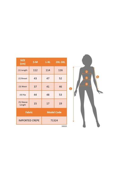 Asil Acar Home Rochie de damă cu mâneci semi-lună, cu decolteu lateral, din crepon importat