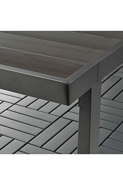 IKEA yemek masası, koyu gri, 224x93 cm