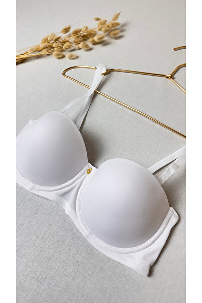 HEROSE Strapless Half-Padded Underwire Micro Fabric Bra Single