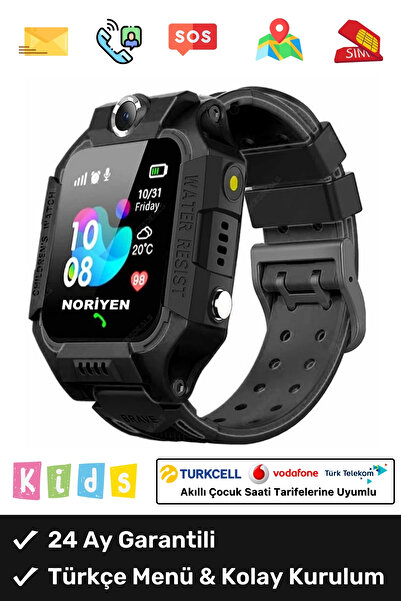 Noriyen Sim Kartlı Kameralı Çocuk Takip Saati Konum Ortam Dinleme Kol Kız Erk...