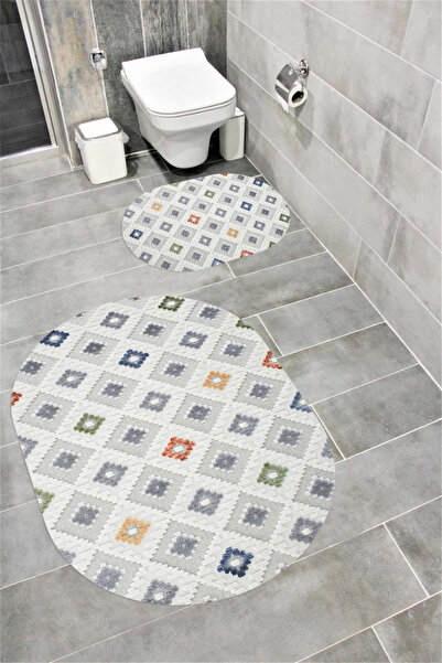 Bordo Halı Декоративна постелка за баня с водопоглъщаща мека, неплъзгаща се о...