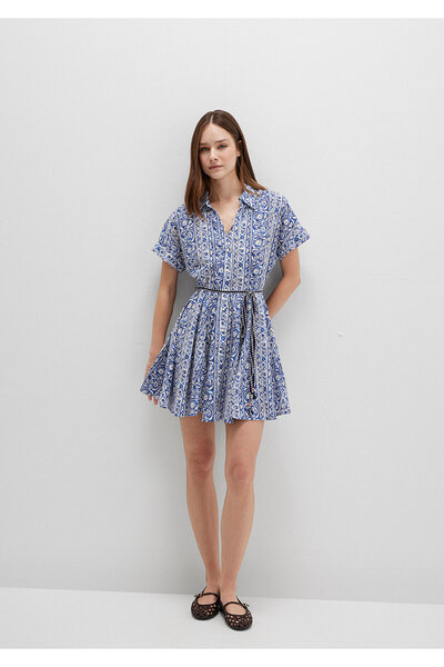 Mavi Printed Mini Dress with Laced Waist 1310763-91087