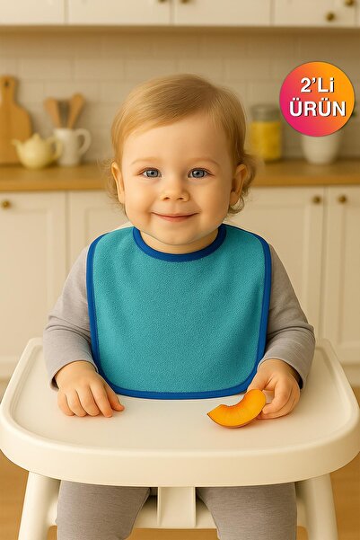 Ender Home Cottonverse 2-Piece Baby Food Bib – 100% Cotton Towel 25X30 cm