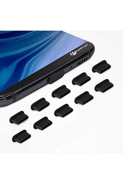 General Store Set 6 caps for protecting USB-C and AUX ports, SA&SO General Store®, black