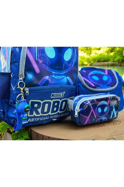 MUGGLE School Bag Lunch Box and Pen Holder Triple Combination Set with Accessories